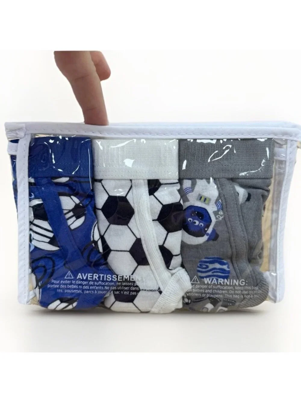 Gymboree Boy's Briefs Underwear 3-Pack size 5-6 100% Cotton Soccer Balls/Space
